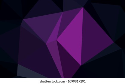 Dark Pink vector abstract polygonal background. Colorful illustration in polygonal style with gradient. That new template can be used for your brand book.