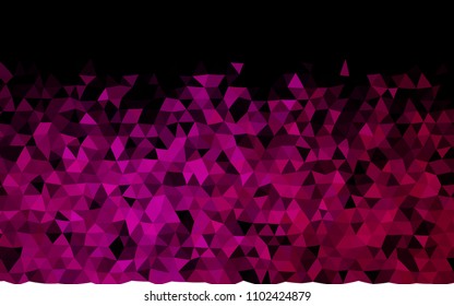 Dark Pink vector abstract polygonal background. Creative illustration in halftone style with gradient. Triangular pattern for your business design.