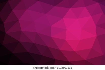 Dark Pink vector abstract polygonal abstract polygonal. A sample with polygonal shapes. Brand new design for your business.