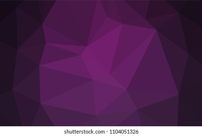 Dark Pink vector abstract polygonal background. Geometric illustration in Origami style with gradient.  Triangular pattern for your business design.