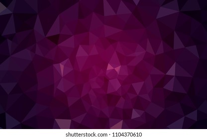 Dark Pink vector abstract polygonal background. Glitter abstract illustration with an elegant triangles. A new texture for your web site.