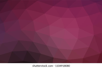 Dark Pink vector abstract polygonal template. A vague abstract illustration with gradient. The elegant pattern can be used as part of a brand book.