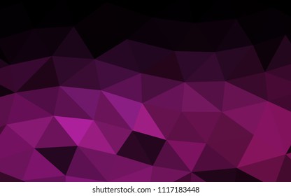 Dark Pink vector abstract polygonal abstract polygonal. Triangular geometric sample with gradient.  Brand new design for your business.