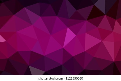 Dark Pink vector abstract polygonal pattern. A sample with polygonal shapes. A completely new design for your leaflet.