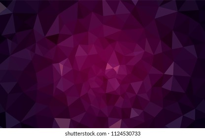 Dark Pink vector abstract polygonal background. Colorful illustration in polygonal style with gradient. Triangular pattern for your design.