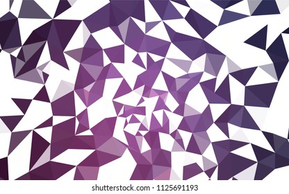 Dark Pink vector abstract polygonal template. Shining colorful illustration with triangles. A completely new design for your leaflet.