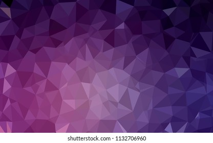 Dark Pink vector abstract polygonal template. Colorful abstract illustration with triangles. Brand new style for your business design.