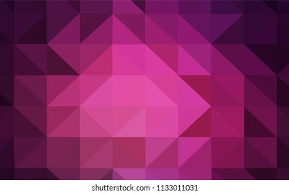 Dark Pink vector abstract polygonal template. A completely new color illustration in a polygonal style. Brand new design for your business.
