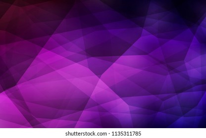 Dark Pink vector abstract polygonal template. Colorful illustration in polygonal style with gradient. Template for cell phone's backgrounds.