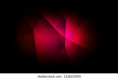 Dark Pink vector abstract polygonal pattern. Shining polygonal illustration, which consist of triangles. Pattern for a brand book's backdrop.
