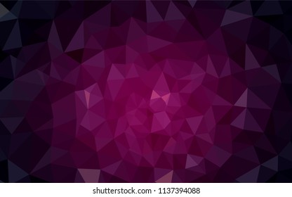Dark Pink vector abstract polygonal background. Modern abstract illustration with triangles. Template for cell phone's backgrounds.