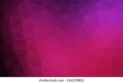 Dark Pink vector abstract polygonal layout. Geometric illustration in Origami style with gradient.  The elegant pattern can be used as part of a brand book.