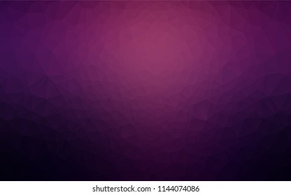 Dark Pink vector abstract polygonal cover. Triangular geometric sample with gradient.  The elegant pattern can be used as part of a brand book.