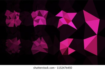 Dark Pink vector abstract polygonal layout. Glitter abstract illustration with an elegant design. The completely new template can be used for your brand book.