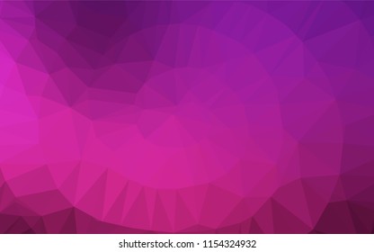 Dark Pink vector abstract polygonal cover. A vague abstract illustration with gradient. The textured pattern can be used for background.