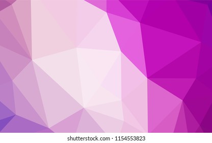 Dark Pink vector abstract polygonal pattern. Creative illustration in halftone style with triangles. Textured pattern for your backgrounds.