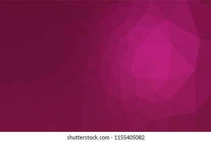 Dark Pink vector abstract polygonal layout. Creative illustration in halftone style with gradient. The best triangular design for your business.