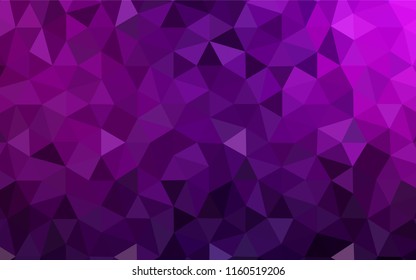 Dark Pink vector abstract polygonal pattern. Modern abstract illustration with triangles. Brand new style for your business design.