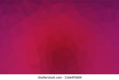 Dark Pink vector abstract polygonal layout. Shining illustration, which consist of triangles. The best triangular design for your business.