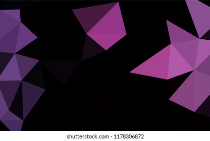 Dark Pink vector abstract polygonal texture. Glitter abstract illustration with an elegant design. Brand new design for your business.