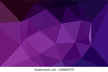 Dark Pink vector abstract polygonal pattern. Shining colorful illustration with triangles. Brand new style for your business design.