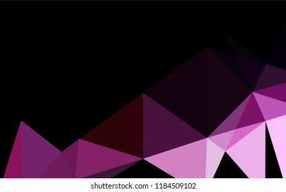 Dark Pink vector abstract polygonal layout. Colorful abstract illustration with gradient. A completely new template for your business design.
