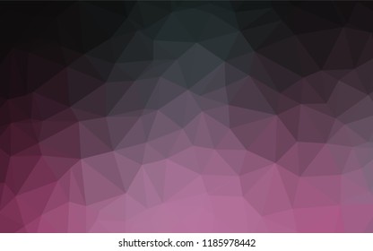 Dark Pink vector abstract polygonal texture. Glitter abstract illustration with an elegant design. Triangular pattern for your business design.