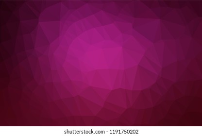 Dark Pink vector abstract polygonal layout. A completely new color illustration in a vague style. A completely new design for your business.