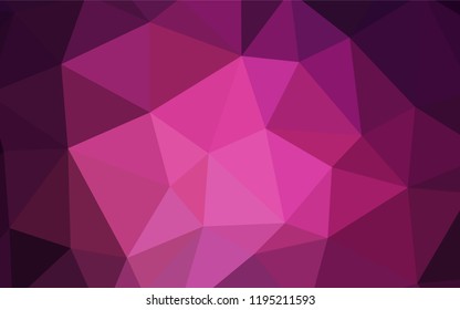 Dark Pink vector abstract polygonal background. Elegant bright polygonal illustration with gradient. Brand new style for your business design.
