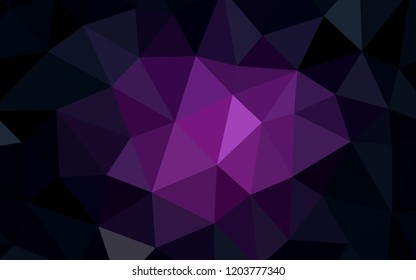 Dark Pink vector abstract polygonal background. Shining colorful illustration with triangles. Brand new design for your business.