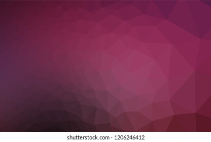 Dark Pink vector abstract polygonal texture. Modern geometrical abstract illustration with gradient. Brand new style for your business design.