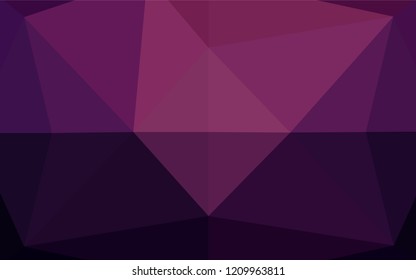 Dark Pink vector abstract polygonal layout. An elegant bright illustration with gradient. Triangular pattern for your business design.