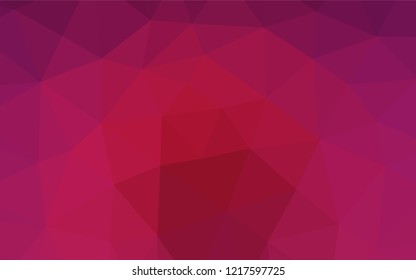 Dark Pink vector abstract polygonal texture. A completely new color illustration in a vague style. A completely new design for your business.