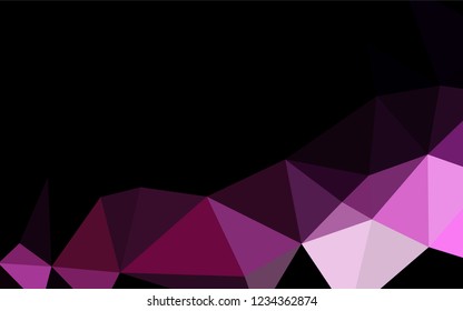Dark Pink vector abstract polygonal texture. A sample with polygonal shapes. A completely new design for your business.