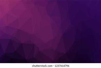 Dark Pink vector abstract polygonal texture. An elegant bright illustration with gradient. The textured pattern can be used for background.