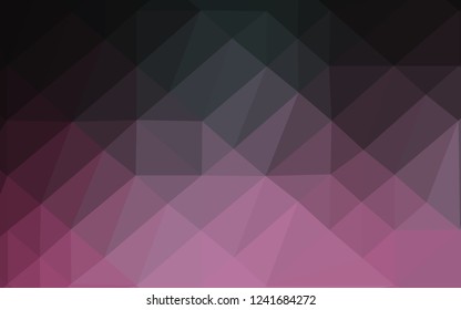 Dark Pink vector abstract polygonal cover. Colorful abstract illustration with gradient. Textured pattern for background.
