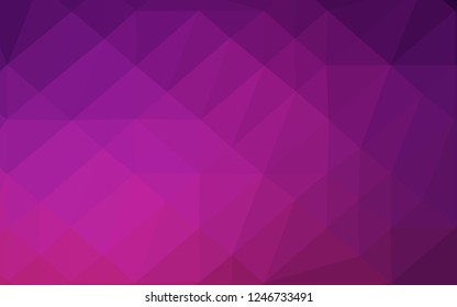 Dark Pink vector abstract polygonal texture. An elegant bright illustration with gradient. Completely new design for your business.