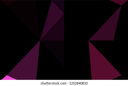 Dark Pink vector abstract polygonal cover. A vague abstract illustration with gradient. The completely new template can be used for your brand book.
