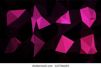 Dark Pink vector abstract polygonal cover. Modern geometrical abstract illustration with gradient. Brand new design for your business.
