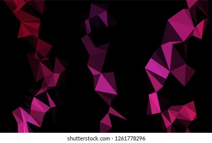 Dark Pink vector abstract polygonal layout. A vague abstract illustration with gradient. The textured pattern can be used for background.
