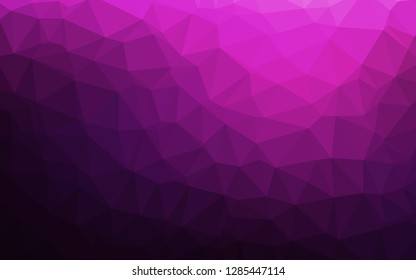 Dark Pink vector abstract polygonal cover. A vague abstract illustration with gradient. Brand new style for your business design.