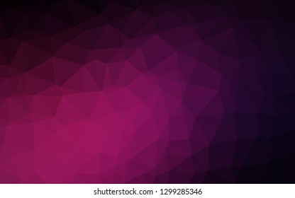 Dark Pink vector abstract polygonal texture. Modern geometrical abstract illustration with gradient. Triangular pattern for your business design.