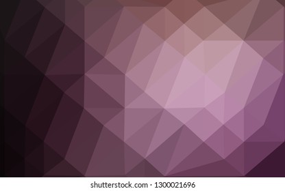 Dark Pink vector abstract polygonal cover. Geometric illustration in Origami style with gradient. Textured pattern for background.