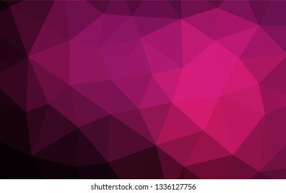 Dark Pink vector abstract polygonal layout. A sample with polygonal shapes. A completely new template for your business design.