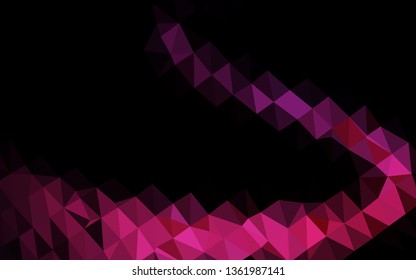 Dark Pink vector abstract polygonal layout. A completely new color illustration in a vague style. New texture for your design.