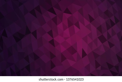 Dark Pink vector abstract polygonal cover. Geometric illustration in Origami style with gradient. The best triangular design for your business.
