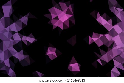 Dark Pink vector abstract polygonal cover. Modern geometrical abstract illustration with gradient. Template for a cell phone background.