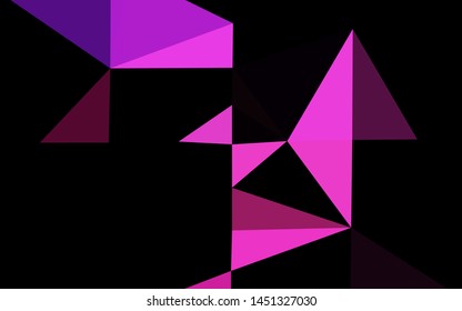 Dark Pink vector abstract polygonal texture. Colorful illustration in abstract style with gradient. Template for your brand book.