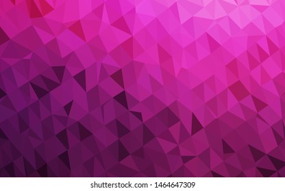 Dark Pink vector abstract polygonal layout. Creative illustration in halftone style with gradient. Polygonal design for your web site.
