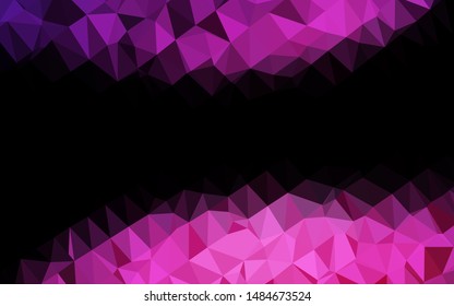 Dark Pink vector abstract polygonal cover. A vague abstract illustration with gradient. Template for your brand book.